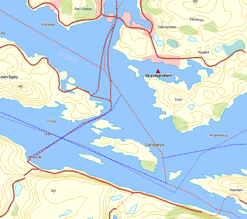 Sårbaranalyse Fjordkryssing Ytre Nordfjord I dagens situasjon går ferjestrekninga i hovudleia inn til Måløy havn, og dagens overfart er lenger enn dei alternativa som er vurdert.