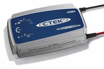 Batterilader CTEK Multi XT 14000 Laderen er og bør være innstilt på Normal. For komplett manual se: http://www.ctek.com/manuals/300w_da.