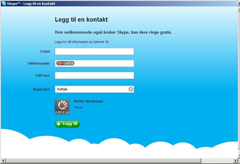 Nå følger en rekke punkter man må gå gjennom: Velg språk og trykk på Jeg samtykker neste. Klikk vekk haken på Installer Skype Klikk-og-ring og trykk Fortsett.