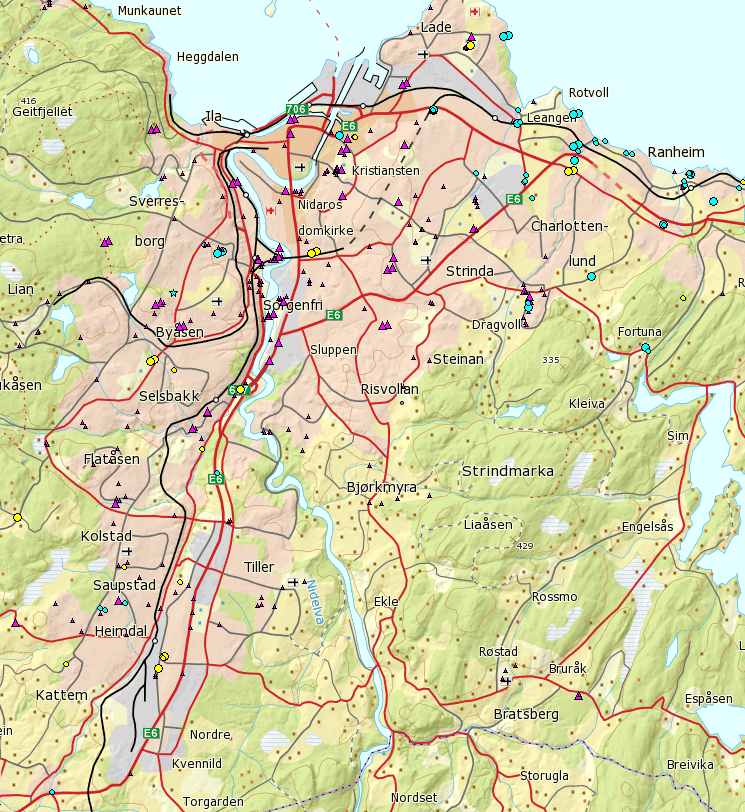 Statens vegvesen Region Midt D2-S34 6 Skjøtselskontrakt 1609 Trondheim 2013-2015 D2 Beskrivende del D2-S34 Uønskede arter og smittestoffer 2013-01-15 Andre spesielle forhold - uønskede arter: Kart