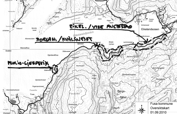 Side 5 av 15 1.0 GENERELT 1.1 Innleiing Det er utarbeidd frammlegg til detaljreguleringsplan for 3 parsellar av fv 552 Fusa - Eikelandsosen etter ny plan- og bygningslov.