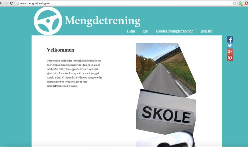 vi også mulighet til å publisere viktig informasjon angående mengdetrening. Vi ville ha et domene som var lett å huske og kom fram til www.mengdetrening.net.