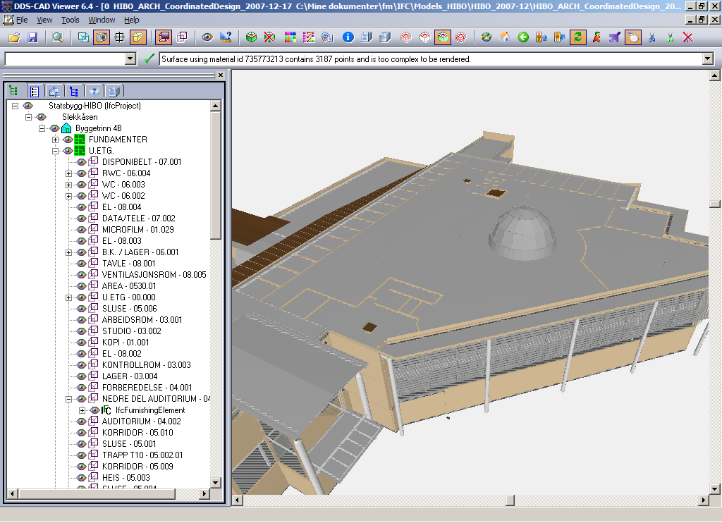 BIM IFC-viewer: DDSviewer Viewer for å se på BIMer i