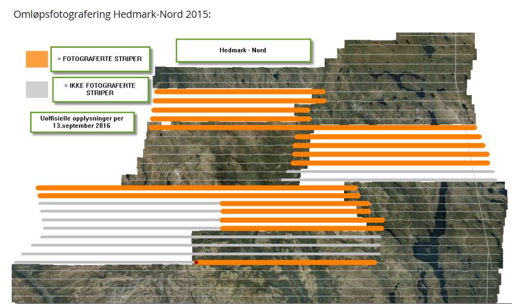 Vedlegg oversikt status Nasjonalt program for omløpsfotografering (foreløpig endelig oversikt kommer i Geodataplanen)