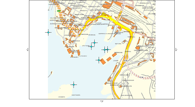 Vedlegg 1B Plassering av turbiditetsmålere, uke 14-17, 2007.