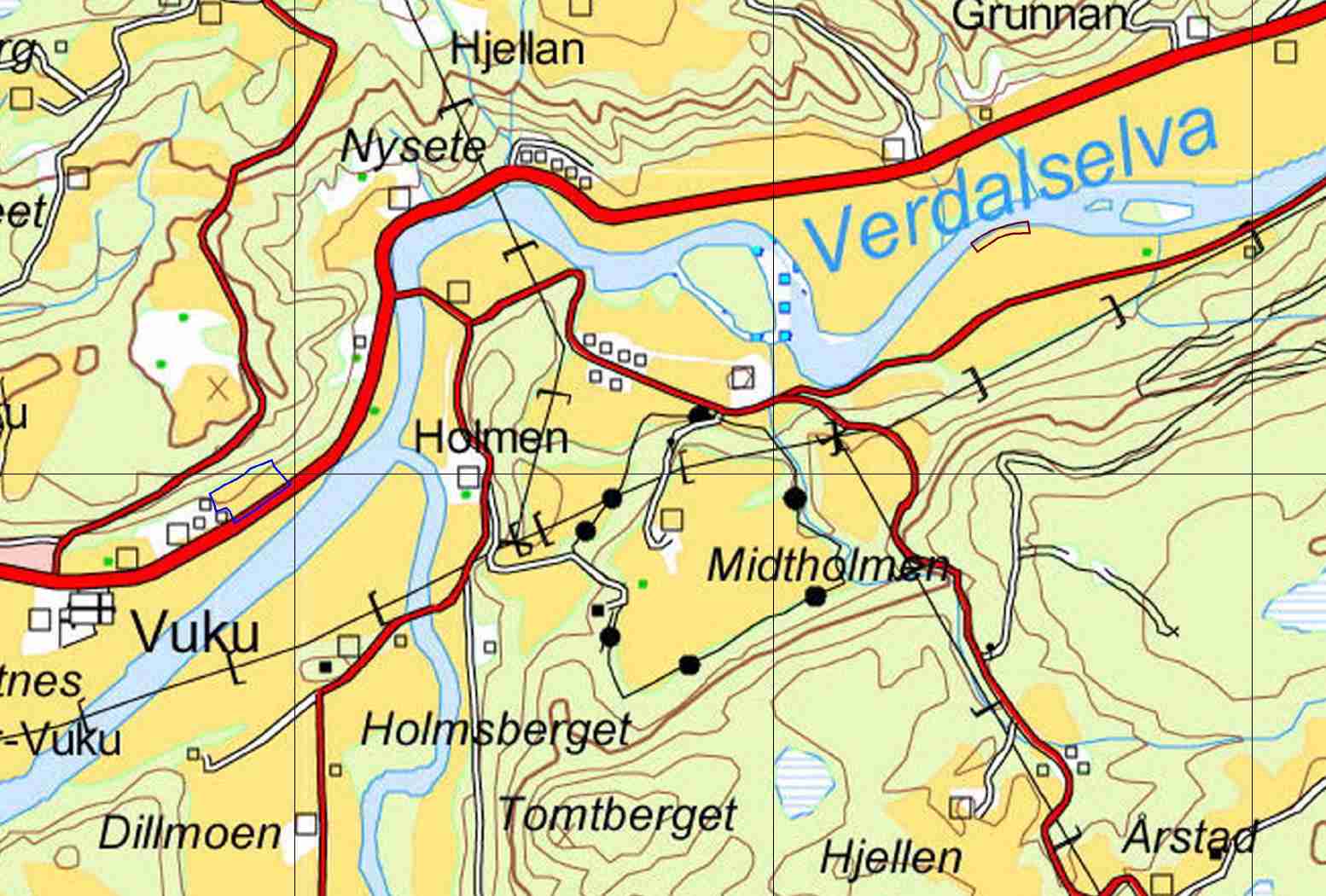 Tiltaksbeskrivelse: 1721/216/2, Midtholmen nordre - campingplass Dagens formål LNF brukes Situasjonskart som område for campingvogner Ca 2,5 daa Ca 2,5 daa Foreslått formål Oppstilling for