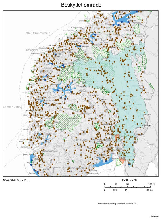 n Drikkevann n Akvatiske arter - Utløp nasjonalt laksevassdrag n Akvatiske arter - Nasjonal laksefjord n Følsom for næringsstoffer - Sårbare soner nedbørsfelt n Følsom for næringsstoffer - Sårbare