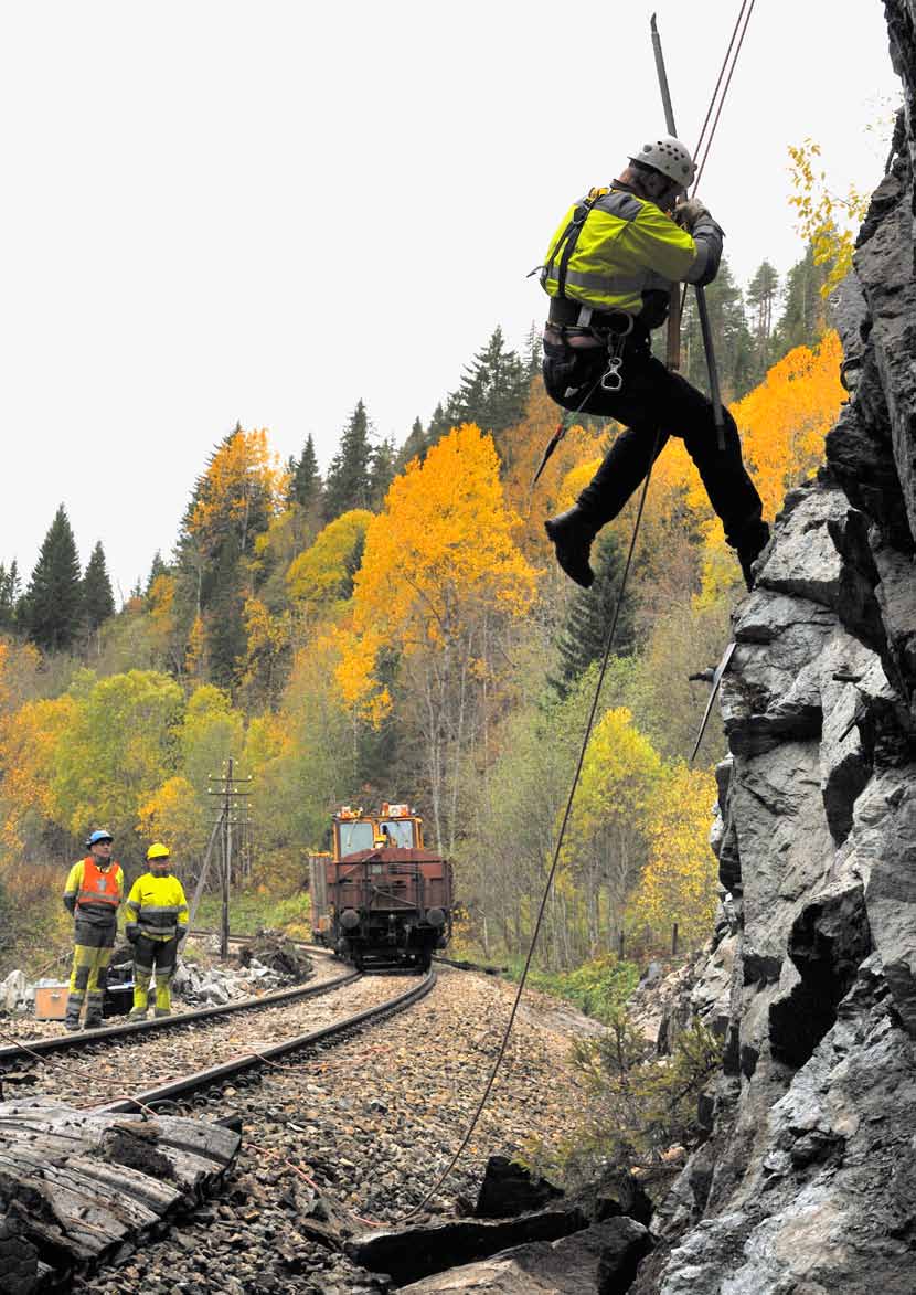 Støytiltak. Økning i togtrafikken øker støyplagen. Særlig bidrar økningen i antall godstog vesentlig til økning i støyplagene. Tiltak er blant annet støyskjermer og fasadetiltak.