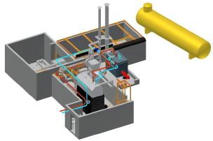 Varmeproduksjon Valstrand varmesentral oppstart høst 2010 biobrenselanlegg (400 kw, flis) propan som spiss og reservelast (1120 kw) leverer varme og varmtvann til