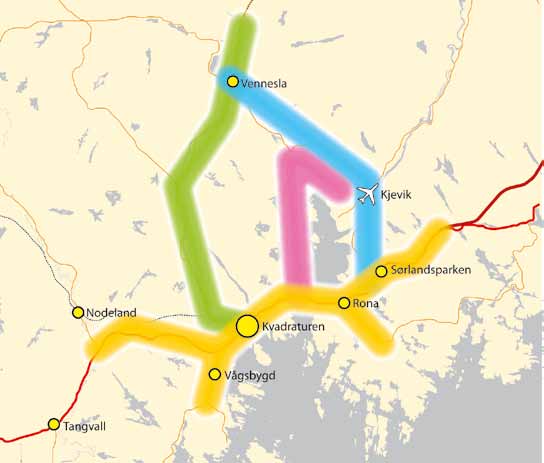 Foto: Are Kristiansen 7.4 Mulige hovedakser i en regional struktur Av aksene vist under punkt 7.