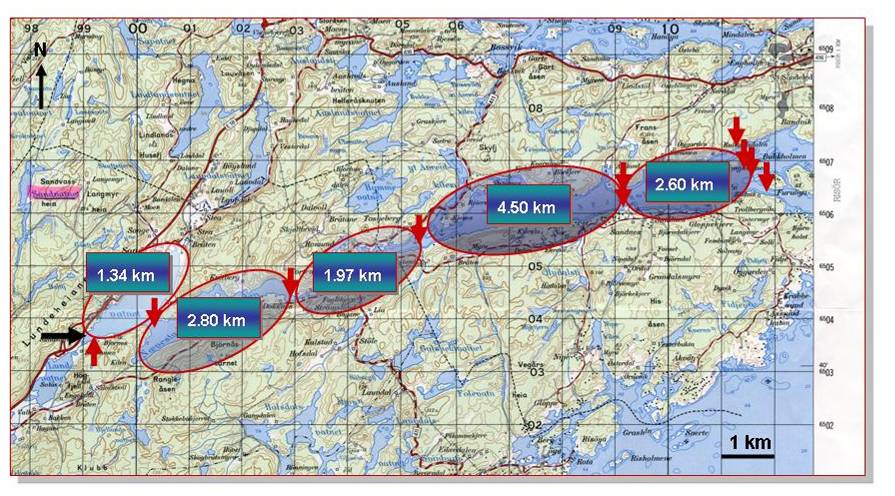 2 Områdebeskrivelse Storelva ved Holt i Aust-Agder munner ut i Songevatn ved Lundestrømmen (Figur 1; svart pil). Videre så munner Songevatn ut i Nævestadfjorden.