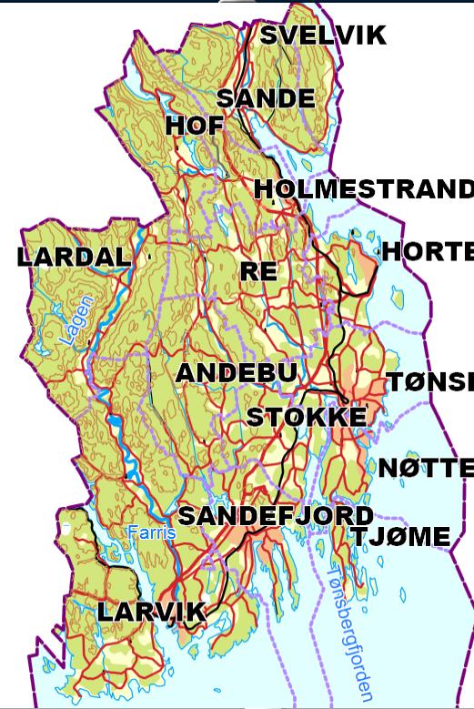 Kommunene (etter raskt søk, med forbehold) Larvik, Nøtterøy, Horten og Stokke: Ingen særskilte krav i KPA Re/Holmestrand/Hof: Bestemmelse i tråd med Parkeringskravet for biler er minimum 1 og RPBA