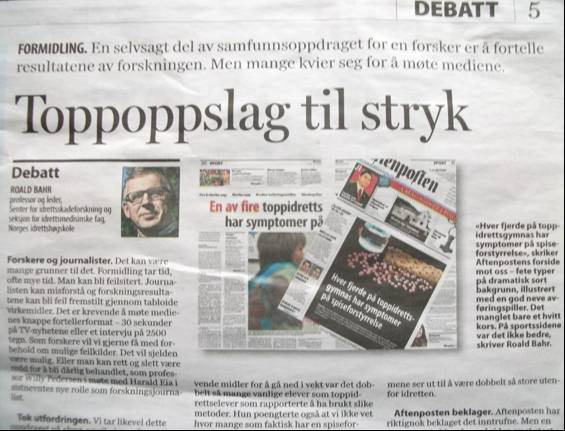 (Aftenposten 8/11 2009) Det ble i intervjuet opplyst at for andre skoler er andelen som kan være utsatt