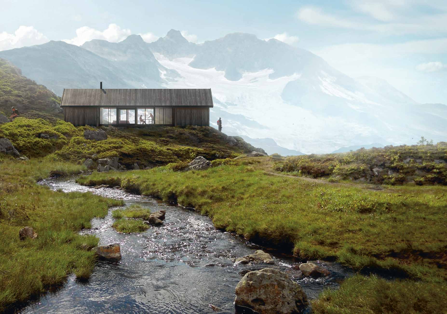 Lysthus LYSTHUS er en moderne kolleksjon fritidshus som bygger videre på vår erfaring og norsk byggetradisjon hvor enkle bygningskropper legges skånsomt inn i terrenget.