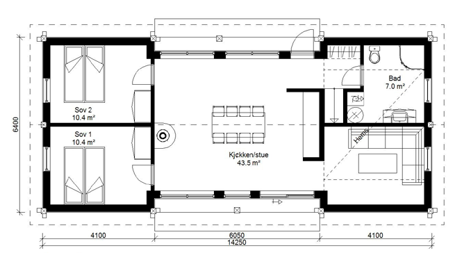 68 BRA 53,4 m 2 BYA 68,2 m 2 Hems 10,4 m 2 Ant. sov 2 BRA 80,1 m 2 BYA 112,0 m 2 Hems 25,7 m 2 Ant.