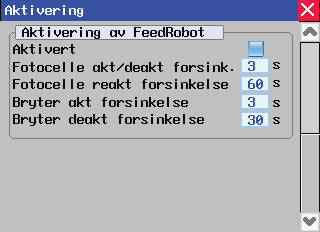 Aktivering med impuls-signal FeedMixer kan starte utfôring fra maskiner med impuls-signal. Det betyr at FeedMixer starter med et signal, og stopper med et annet signal.