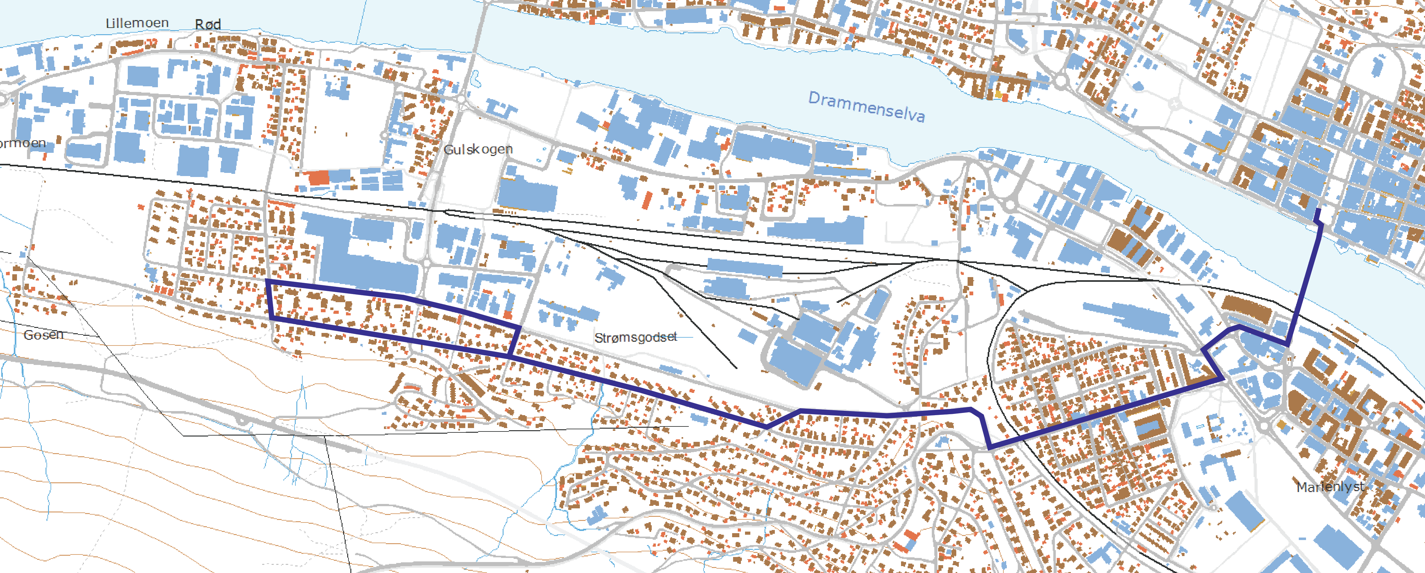 â ENDRING AV BUSSTRASÉ PÅ GULSKOGEN Hensikten med saken Hensikten med saken er å redegjøre for planene og legge til rette for vedtak om omlegging av busstrasé på Gulskogen, samt redegjøre for