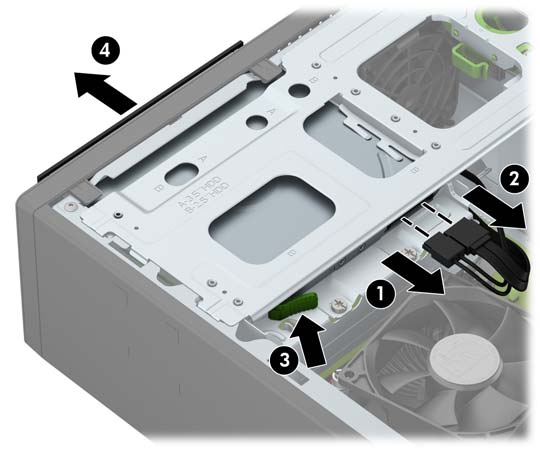 Fjerne og bytte ut en harddisk MERK: Forviss deg om at du har sikkerhetskopiert dataene på den gamle harddisken, før du fjerner den, slik at du kan overføre dem til den nye harddisken. 1.