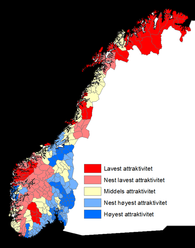 Innvandring: Mange distriktsregioner attraktive for innvandring Innvandrerbefolkningen: Øst- og