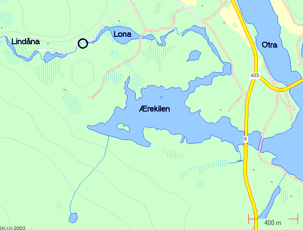 Onevatn ligger langs hovedveien oppover Gjøvdal, like nedenfor Homdrom. Det er lite bebyggelse rundt vannet, et par bolighus og noen hytter. Hovedinnløpsbekk er Teinebekken som renner inn fra nordøst.