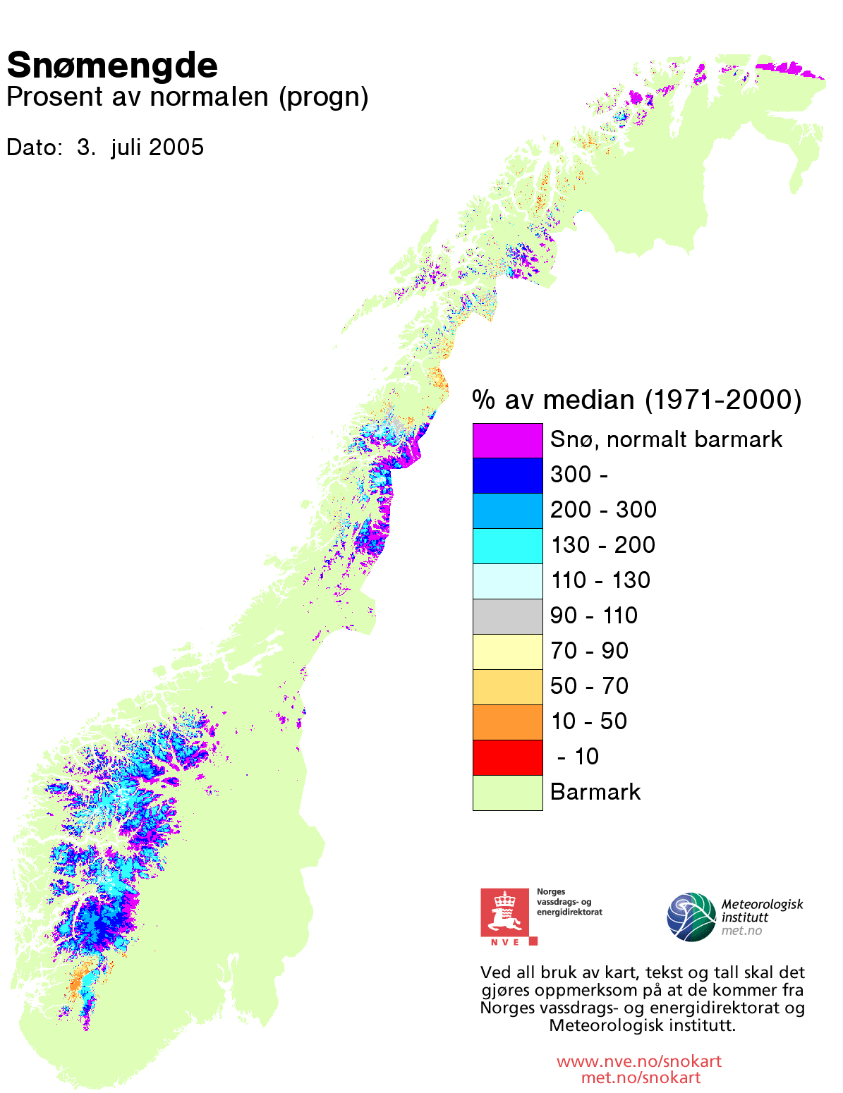 starten av denne måneden svært varm i hele landet, noe som ga intens smelting. Tilsiget ble dermed 7,4 TWh i uke 27. Dette er det høyeste tilsiget i løpet av tredje kvartal 25.