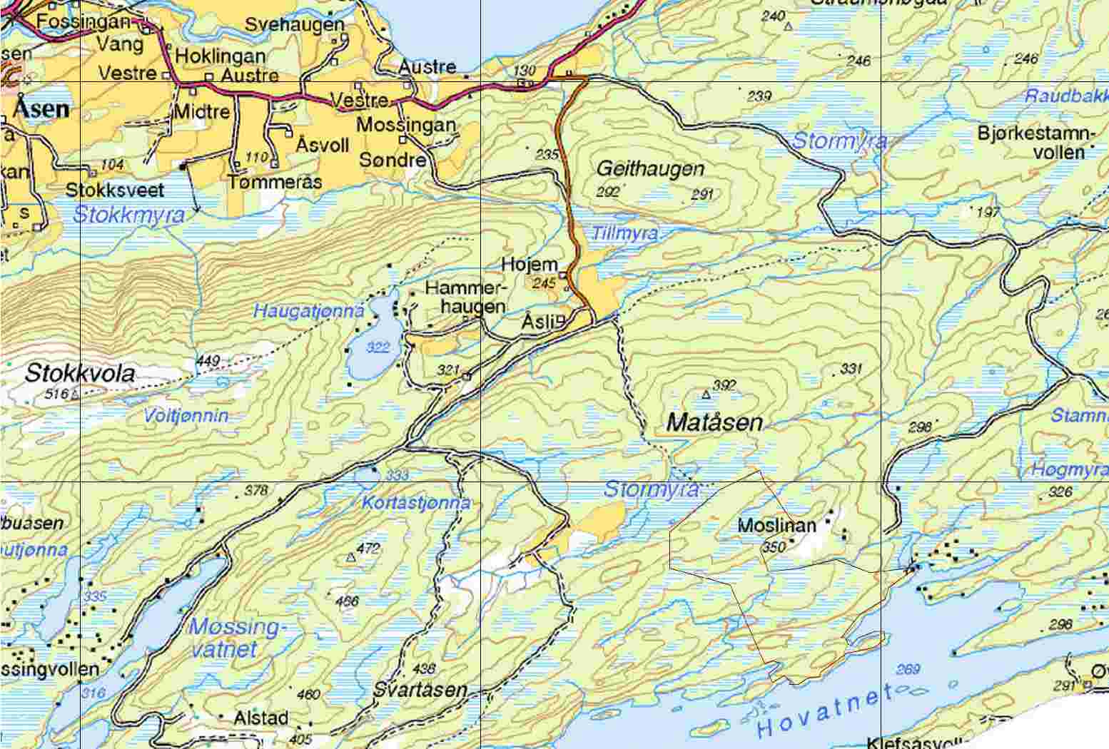 Tiltaksbeskrivelse: 1719/196/3, Hovatnet, Levanger kommuneskoger - hytteområde Dagens formål LNF Situasjonskart Ikke definert Foreslått formål Fritidsbebyggelse Forslagsstiller Grunneier ssikkerhet