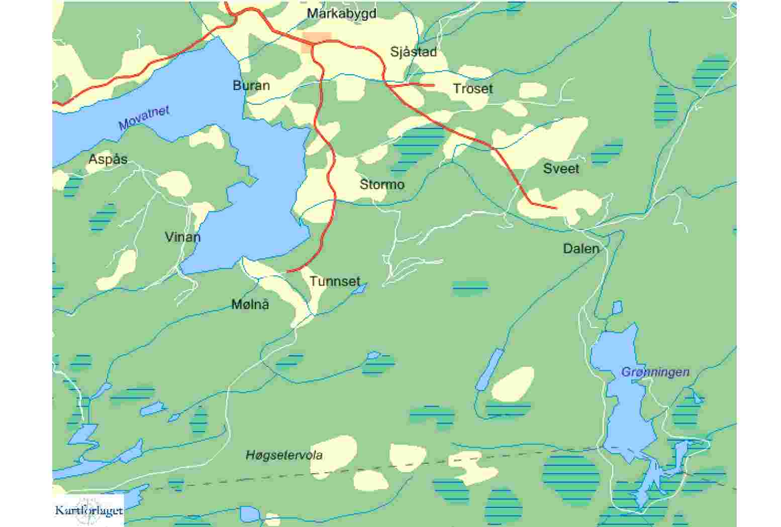 Tiltaksbeskrivelse: 1719/114/1, Finnåsen, Skogn og Grønningen allmenninger - hytteområde Dagens formål LNF- med Situasjonskart fritidsbebyggelse Ikke definert Foreslått formål Fortetting av