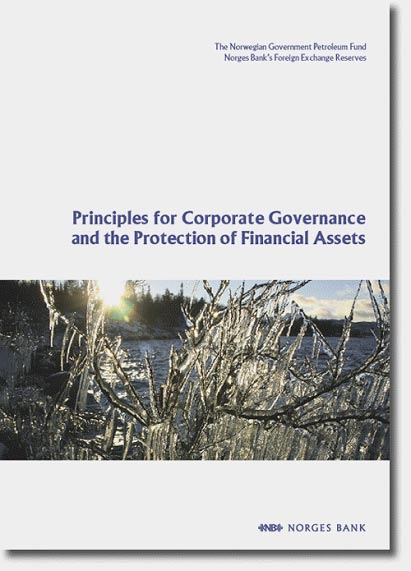 Corporate Governance in more than 3000 Companies The principles are based on internationally recognized guidelines, such as OECD Corporate
