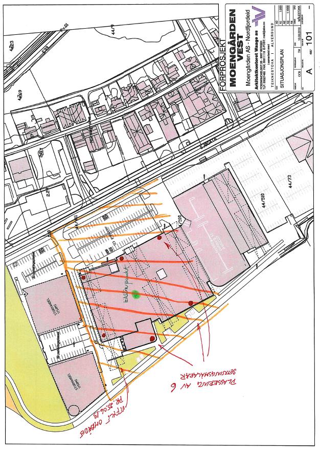 Vedlegg 2 Utfylt område inklusiv plassering av planlagte bygg,