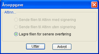 7. Skrive ut lønns- og trekkoppgaver 4. Når lønns- og trekkoppgavene er kontrollert og funnet i orden, kan du overføre lønns- og trekkoppgavene til Altinn eller CD/diskett (se nedenfor). 7.