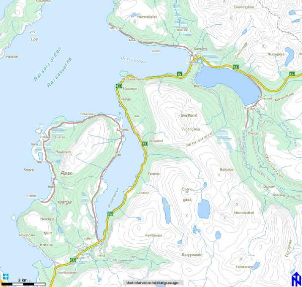 3. BESKRIVELSE AV PLANOMRÅDET Beliggenhet og avgrensning. Oksfjord ny havn Straumfjord botn massetak - steinbrudd Planområdet ligger på vestlig side av Straumfjord og FV 355.