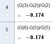 Løsninger til oppgvene i ok Etter to timersynker strålingen med c. 90, og etter fem timer synker strålingen med c. 0. d Regner her ut endringen fr G() til G(3) og endringen fr G(5) til G (6).