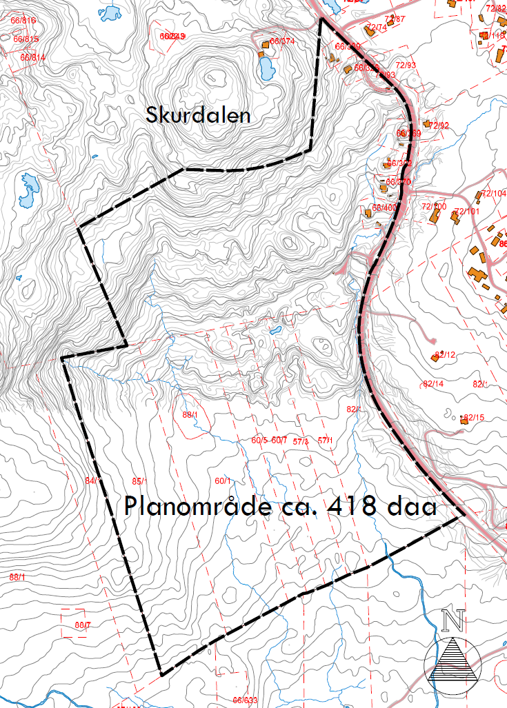 Vedlegg 2 Planområdet Skiltet hastighet er 60 km/t nordover herfra.