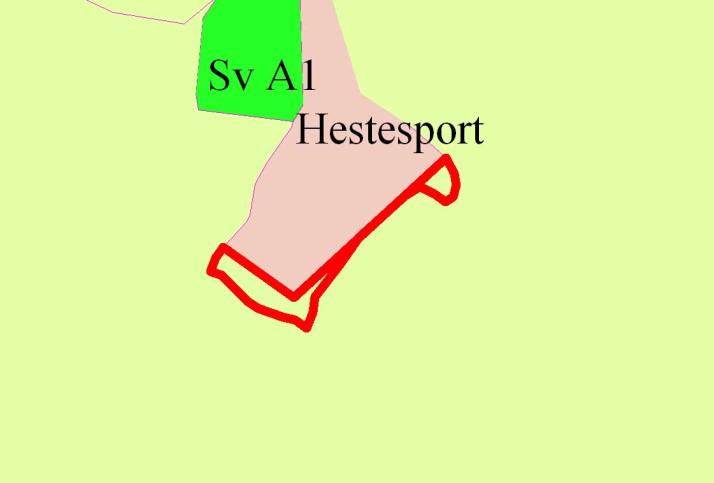Område: Nr. 36 Hestesportanlegg på Sviland Utvidelse av hestesportanlegg på Sviland Dagens formål Foreslått arealbruk og størrelse Dagens situasjon LNF Hestesportanlegg.