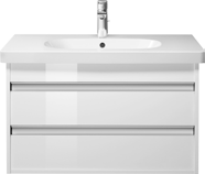 7016918 1000 x 455 mm NRF nr. 7016916 800 x 455 mm* NRF nr. 7016914 600 x 455 mm Duravit Ketho Servantskap, hvit høyglans med 2 skuffer NRF nr. 7016919 1150 x 455 mm NRF nr.