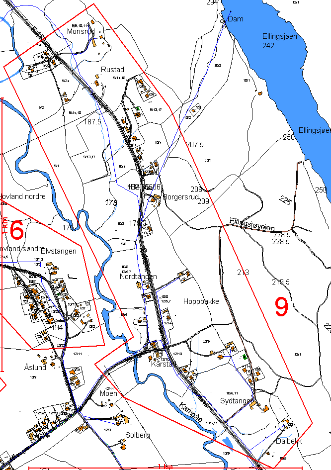12 9. Sørtangen-Nordtangen-Borgersrud-Rustad - Tilkopling til kommunalt anlegg