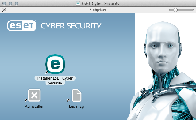 Gjør ett av følgende for å starte installasjonsveiviseren: 1. ESET Cyber Security ESET Cyber Security står for en ny tilnærming til virkelig integrert datasikkerhet.