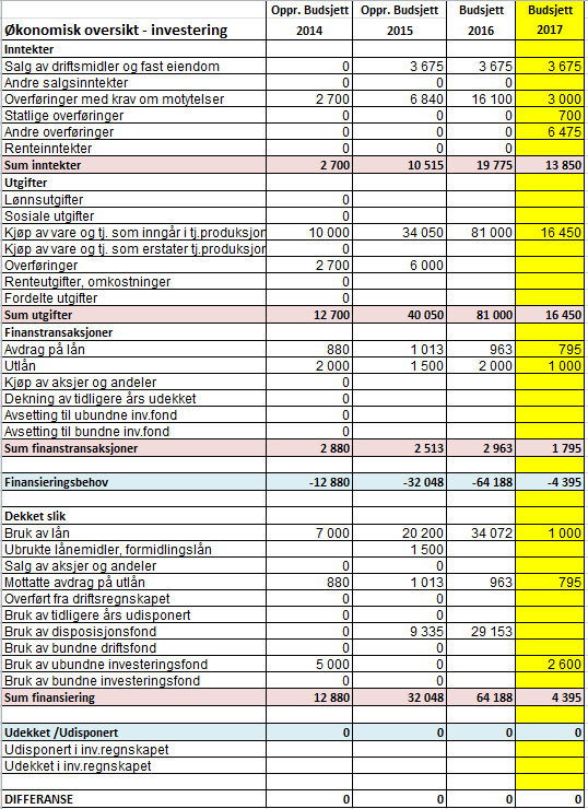 Økonomisk oversikt