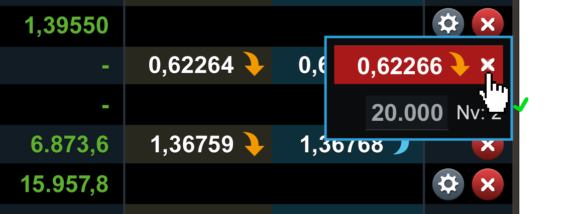 8. 1-Clik Tring 1-Clik Tring funksjonen tillter eg å åpne eller stenge en Hnel me kun et trykk. Aktiver enne funksjonen i hoveverktøylinjen eller uner Orreinnstillinger.