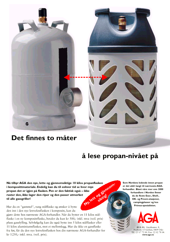 HVORFOR SATSE PÅ DETTE? Komposittflasken veier omtrent det halve ift.