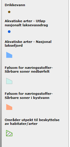 Under dette kjem verneformål og verneavgjersler, og eventuelle forvaltningsplanar for områder, der det eksisterar. Dette kjem fram i tabell 16.