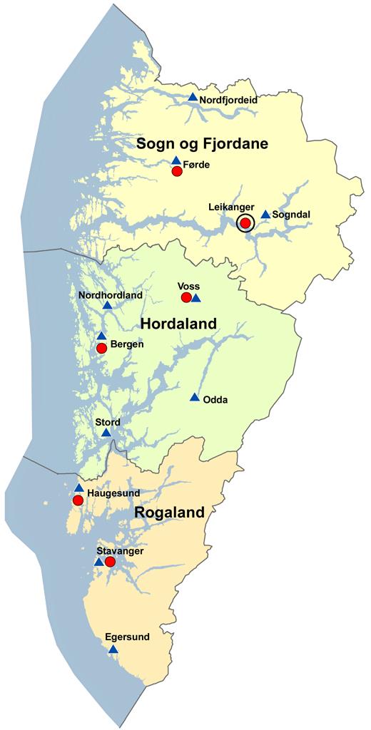 vedlikehold i Region vest Organisering av