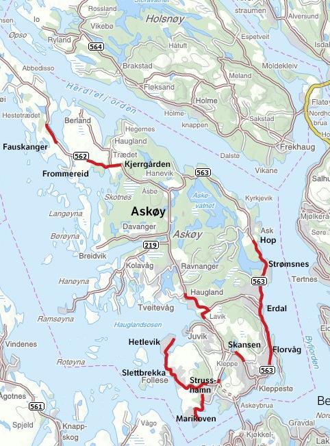 Fylkesvegar Hordaland Askøy pakken Totalramme 1,5 mrd