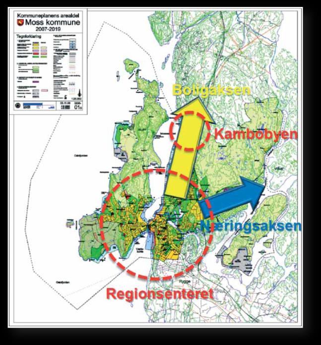 3 1. BAKGRUNN OG FORMÅL 1.1 Politiske vedtak Moss kommune skal i samarbeid med aktuelle grunneiere og tiltakshavere sette i gang områderegulering for Kambo i Nordre bydel.