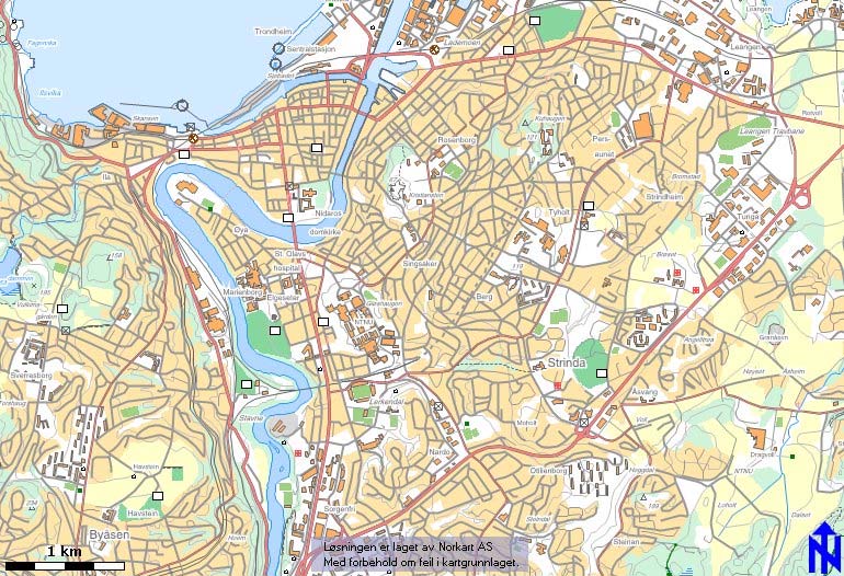 Bussprioritering i Trondheim fra 30. juni 2008 Østsida av byen: Kollektivfelt til byen ved Rosendal Innført sept.