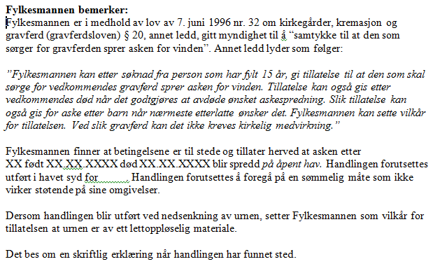 Søknad om