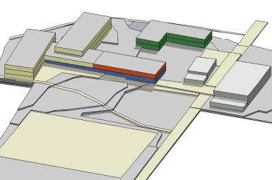 7.4.5.1 Muligheter for Nittedal ungdomsskole Konseptet som her illusteres baserer seg på en ny ungdomsskole på eksisterende skoletomt.