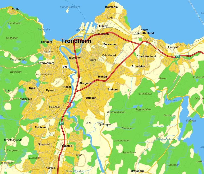 1.3 Eiendomsbeskrivelse Figur 1 viser beliggenheten til Vestre Rosten i Trondheim kommune, mens Figur 2 viser flyfoto av boligen med annekset i Vestre Rosten 79 B.