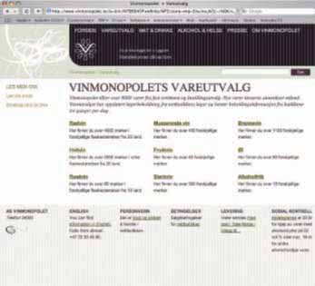 Nettbutikk: www.vinmonopolet.