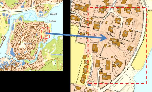 2. Planstatus for området 2.1 Kommuneplan/kommunedelplan Planområdet er vist som eksisterende boligområde i gjeldende kommuneplan for Eigersund vedtatt i 2011. 2.2 Reguleringsplan Det er en eldre reguleringsplan for området fra tidligere - Havsøyområdet 1966 (1-2).